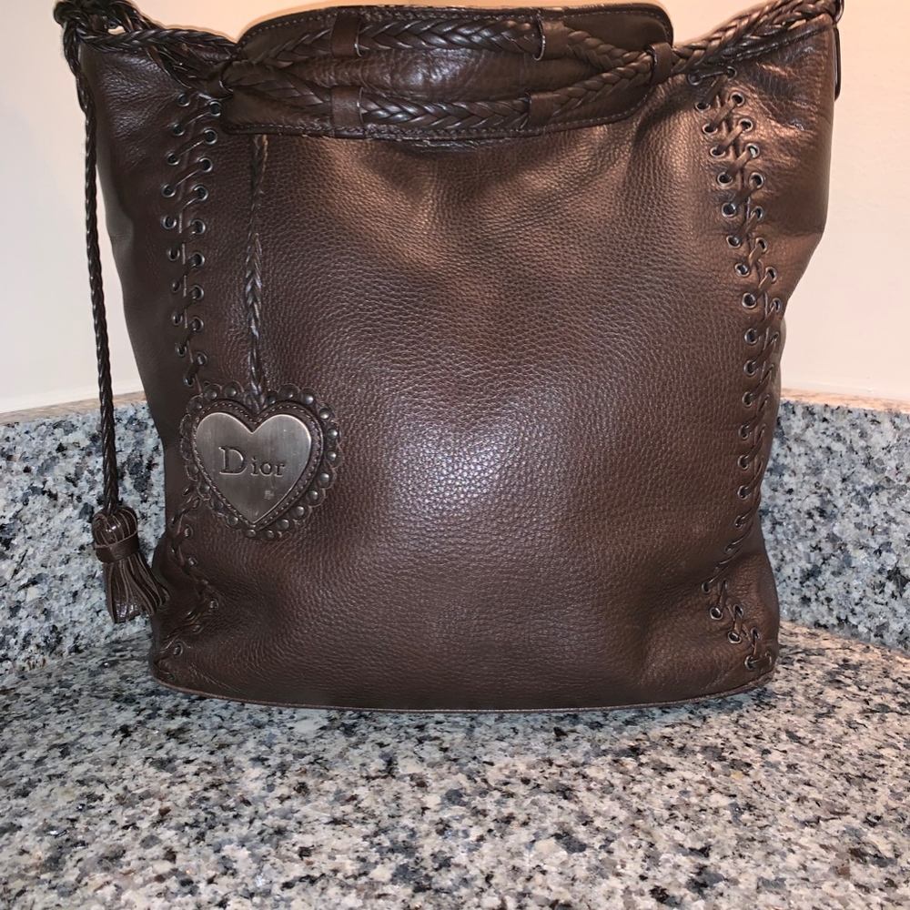 Christian Dior Heart Charm Ethnic Hobo Bag